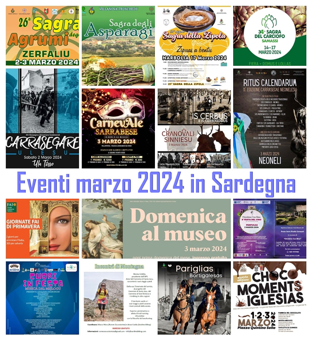 Cosa fare in Sardegna prossimi giorni marzo 2024
